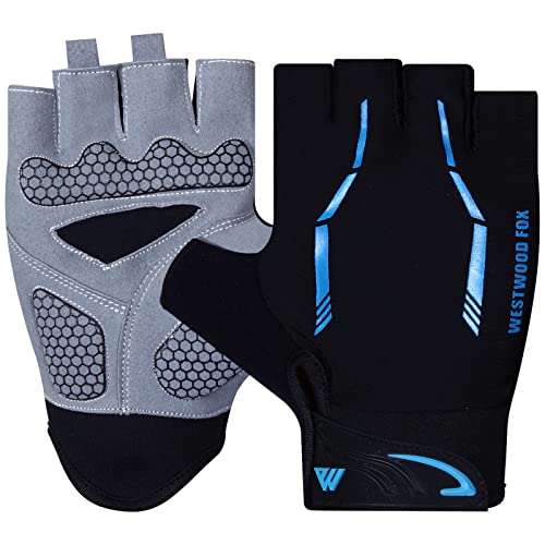 WFX Guantes de Ciclismo Unisex con Medio Dedo, puños Acolchados...