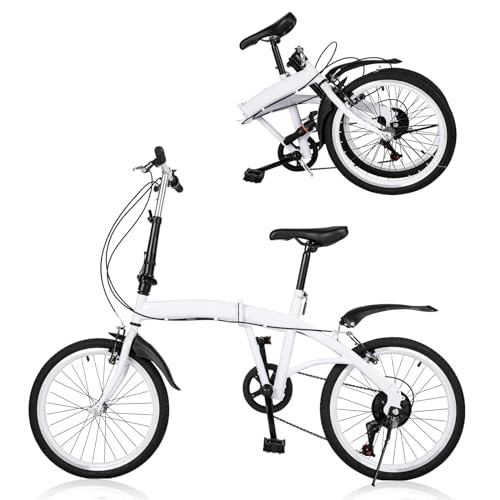 HINOPY Bicicleta plegable de 20 pulgadas, 6 velocidades,...