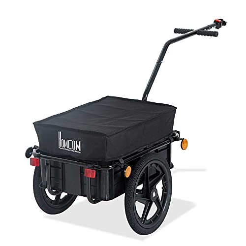 HOMCOM Remolque de Bicicleta para Carga 40 kg Carro de Mano con...