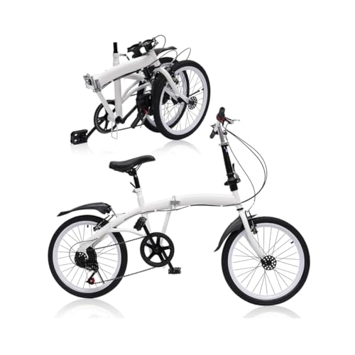 WOLEGM Bicicleta plegable de 20 pulgadas, bicicleta plegable con...