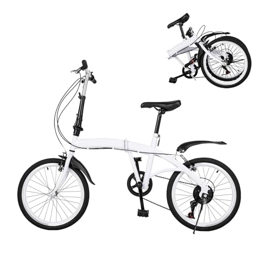 TESUGN Bicicleta plegable de 20 pulgadas, 7 velocidades,...