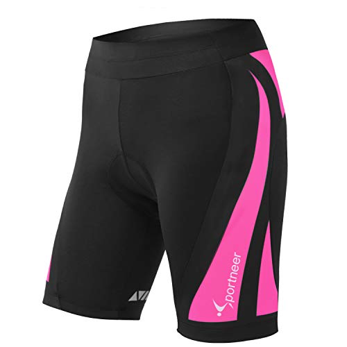 Sportneer 4D Short de Ciclismo Mujer Acolchado Pantalones Cortos...