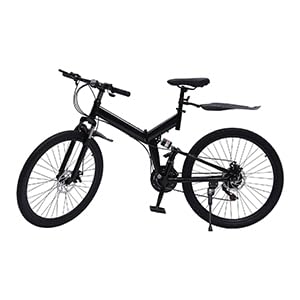 Loohacp Bicicleta plegable de 26 pulgadas, freno de disco,...