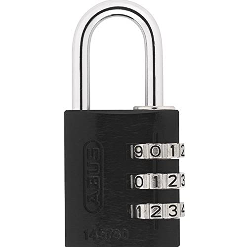 Abus 346125-145/30_NEGRO Candado aluminio combinacion 30mm 3...