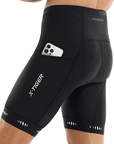 X-TIGER Culotte Ciclismo Hombre con 5D Gel Acolchado MTB Ciclismo...