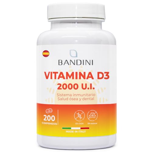 Bandini® Vitamina D3 200 comprimidos - Para Huesos,...