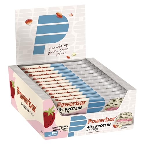 Powerbar 40% Protein Plus Crisp Strawberry White Choc 12x40g -...