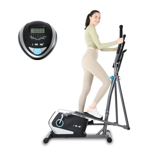 ISE Bicicleta Elíptica Profesional de Fitness para Casa con...