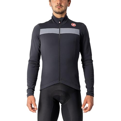 Castelli Puro 3 Jersey FZ Sudadera, Hombre, Light Black/Silver...