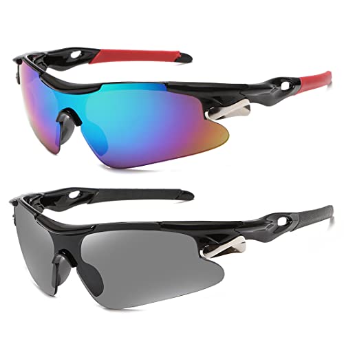 Weinsamkeit 2 PCS Gafas Sol Polarizadas Ciclismo Hombre Mujer,...