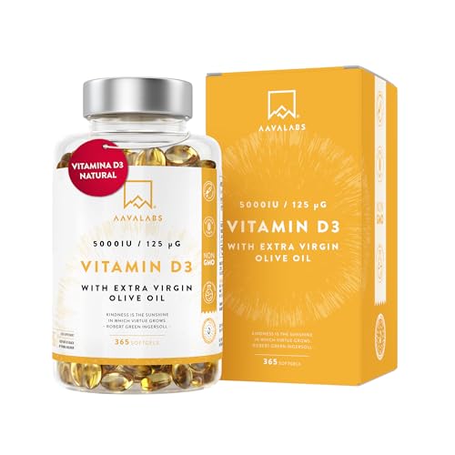 Vitamina D3 Natural [5000 UI] Depot - Altamente Concentrada - con...