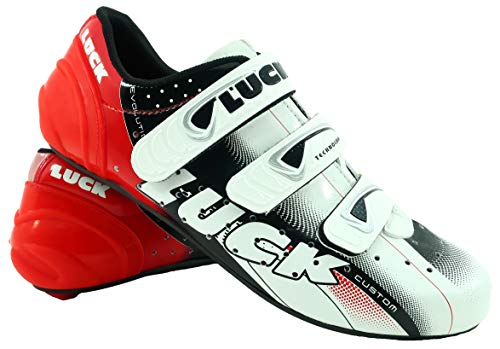 LUCK Zapatillas de Ciclismo EVO, para Carretera, con Suela de...