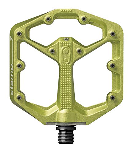 Crankbrothers Pedales Stamp 7 Small Verde MTB, Unisex Adulto