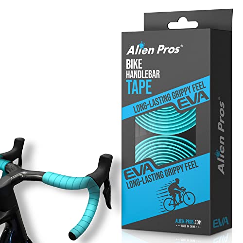 Alien Pros - Cinta para Manillar de Bicicleta, Color Azul, Goma...