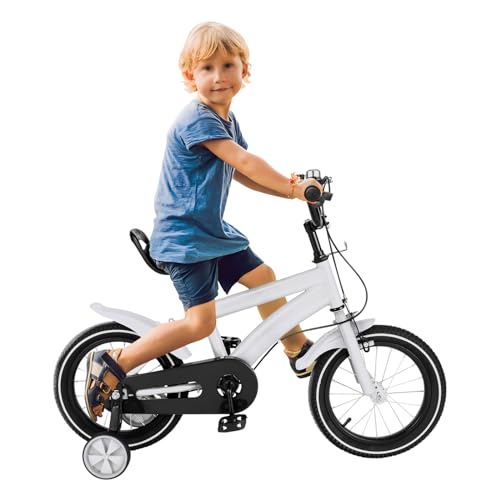 HINOPY - Bicicleta infantil de 14 pulgadas, para niños y niñas,...