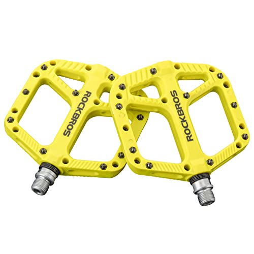 ROCKBROS Pedales Bicicleta, Pedales de Nylon para MTB BMX...