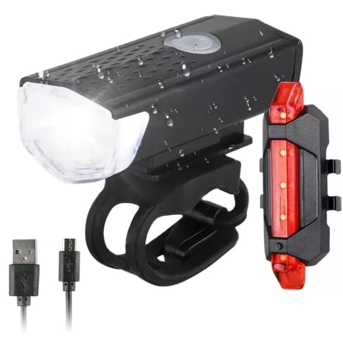 Luz Bicicleta Delantera Y Trasera Led Alta Potencia 300 Lumenes...