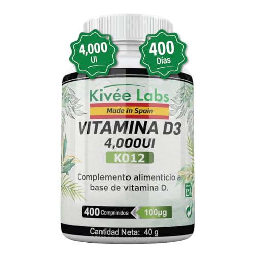 KivéeLabs® 400 Comprimidos Vitamina D3 4000 UI Dosis Alta - 400...