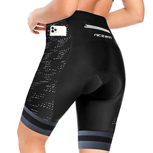 Pantalones cortos de ciclismo para mujer, con acolchado de gel...