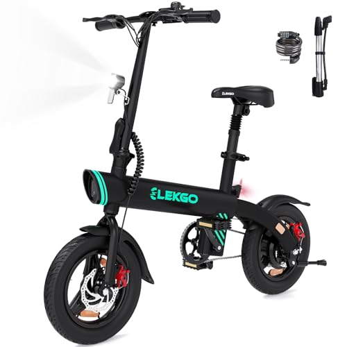 ELEKGO E Bike Bicicleta eléctrica de 14 Pulgadas con Motor de...