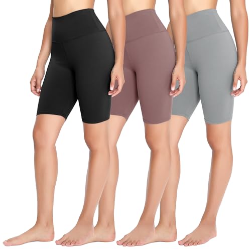 FOTOCITI Pack de 3 pantalones de ciclismo para mujer, cintura...