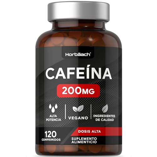 Cafeína Anhidra Pura 200 mg | 120 Comprimidos Veganos |...