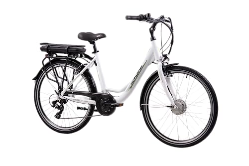 F.lli Schiano E- Moon Bicicleta eléctrica, Unisex-Adult, Blanco,...