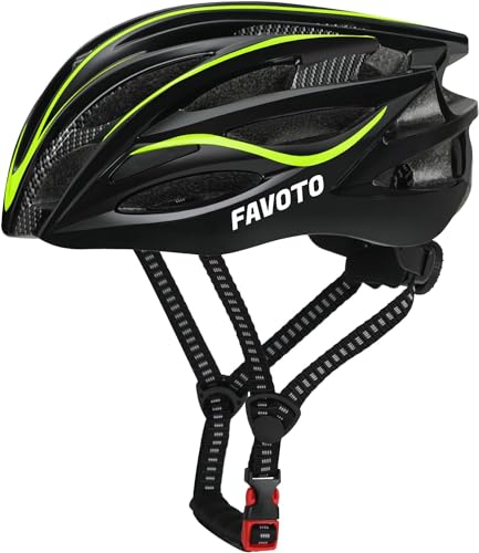 Favoto Casco de Bicicleta Ajustable, Casco de Ciclismo con Forro...