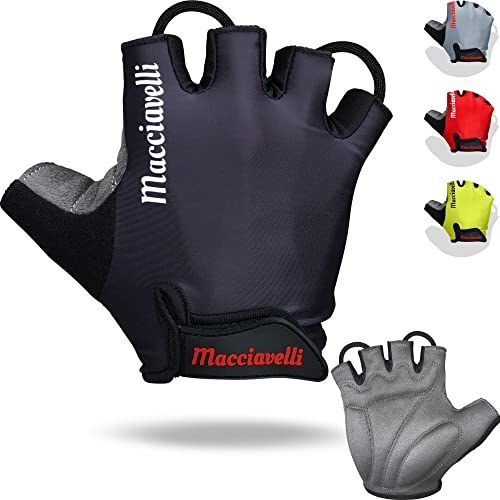 MACCIAVELLI® - Guantes de Ciclismo, Guantes MTB de Medio Dedo,...