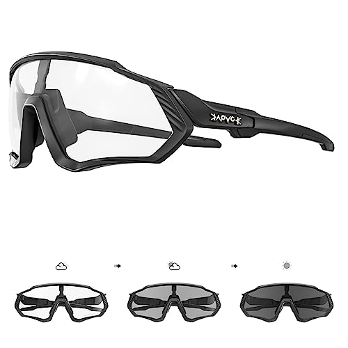 KAPVOE Gafas de Ciclismo Fotocromáticas con TR90 Gafas de Sol...