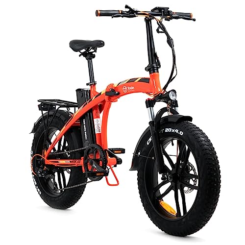 Youin E-Bike Fat Dubai Naranja 20' x 4',10AH, 250W Bicicleta,...