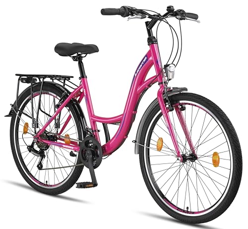 Stella Bicicleta para Mujer, 26 Pulgadas, luz de Bicicleta,...