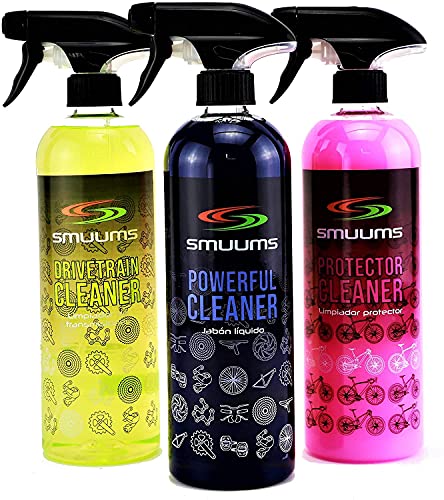 SMUUMS Bike - Pack Desengrasa, Lava y Protege. 3 Limpiadores de...