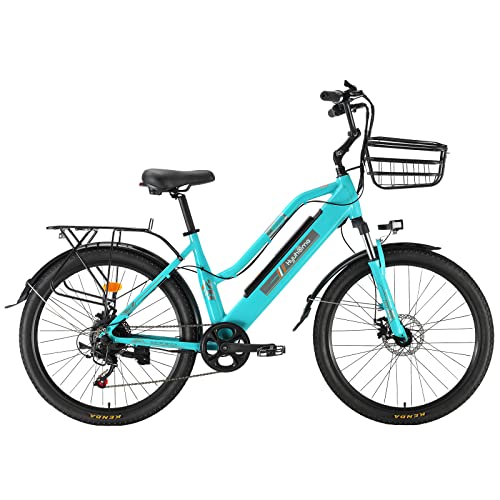 Hyuhome Bicicleta eléctrica para Mujer Adulto, 26' 36V 10A...