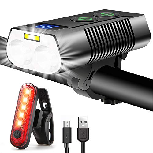 REHKITTZ Luz Bicicleta Super Luminoso 3300 Lumen, Antiniebla e...