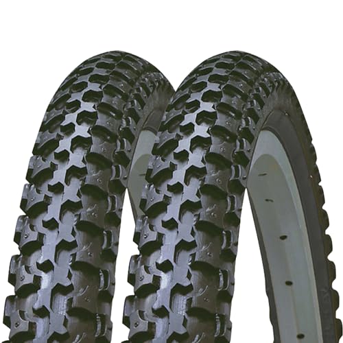 2 Cubiertas Bicicleta MTB 26x1.95 Negras - Neumaticos BTT Tacos...