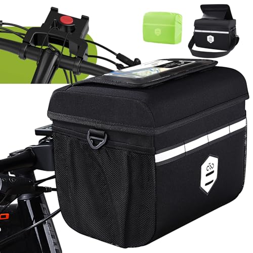 Bolsa manillar bicicleta 8L con adaptador para bici y bicicleta...