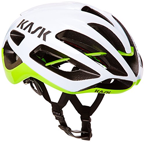 Kask Protone, Casco de Ciclismo Multiuso, Blanco/Verde, M