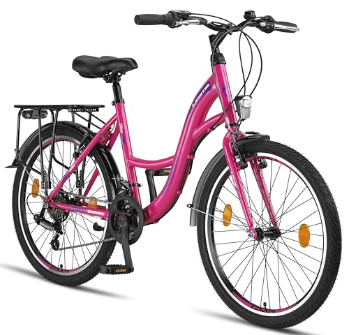 Stella Bicicleta para Mujer, 24 Pulgadas, luz de Bicicleta,...*