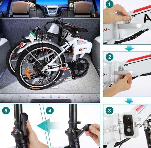 bicicleta electrica plegable ruedas 
