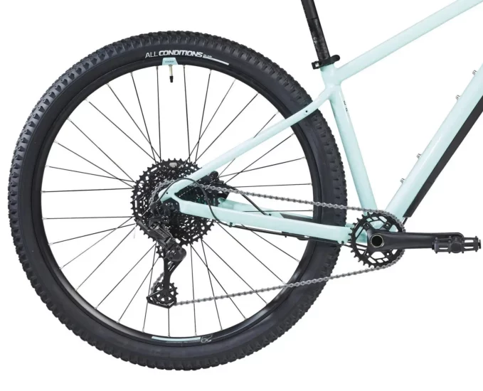 bicicleta de montaña 29" aluminio rockrider explore 520 azul naranja