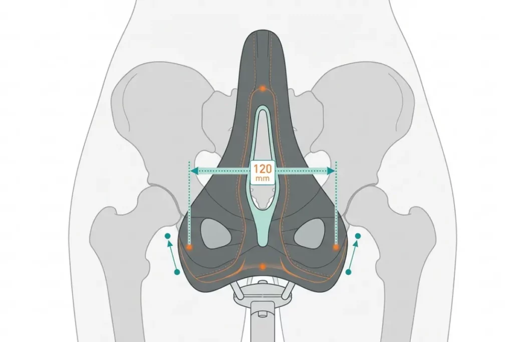 Anatomía huesos isquiáticos vs sillín