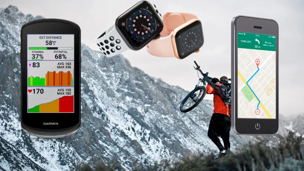 Ciclocomputador de bicicleta vs teléfono inteligente vs reloj inteligente Ciclocomputador telefono inteligente y reloj inteligente comparados para ciclismo