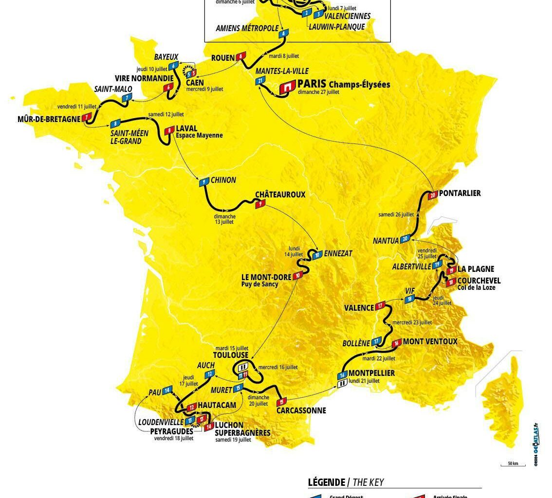 Recorrido del Tour de France 2025