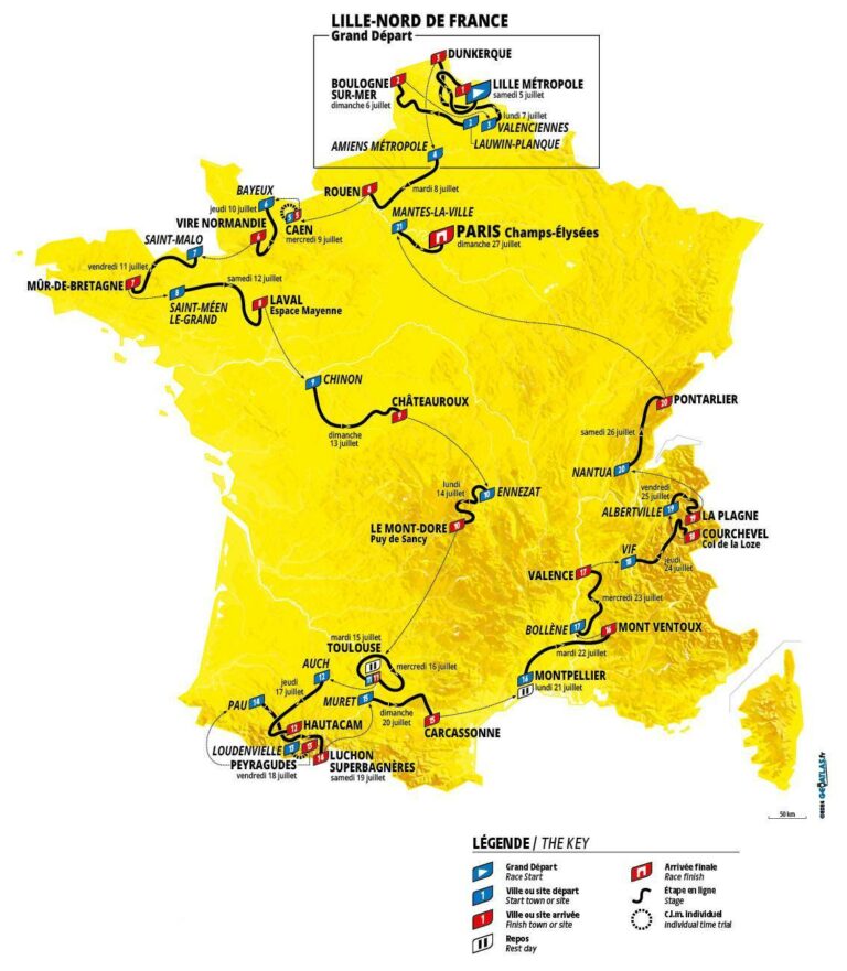 Recorrido del Tour de France 2025