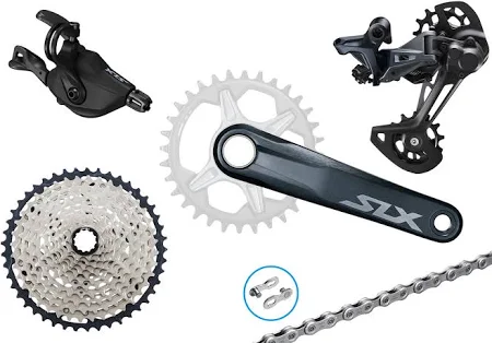 Detalle técnico transmisión SLX M7100 en bicicleta MTB