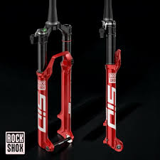 RockShox SID Ultimate 2025, horquilla de cross country con barras de 35mm en color rojo racing