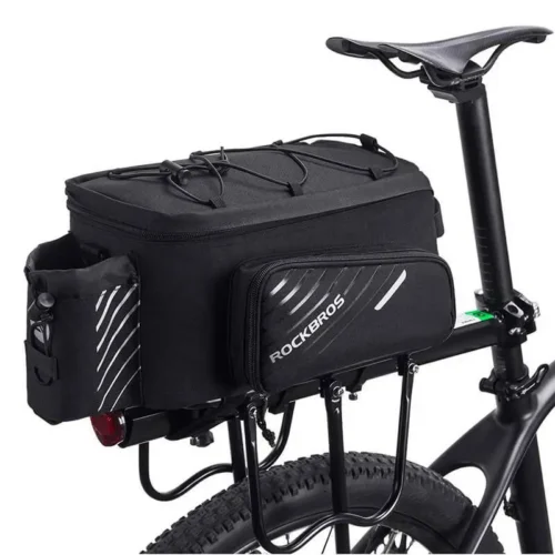 Alforja para bicicleta ROCKBROS negra de 9 12 L