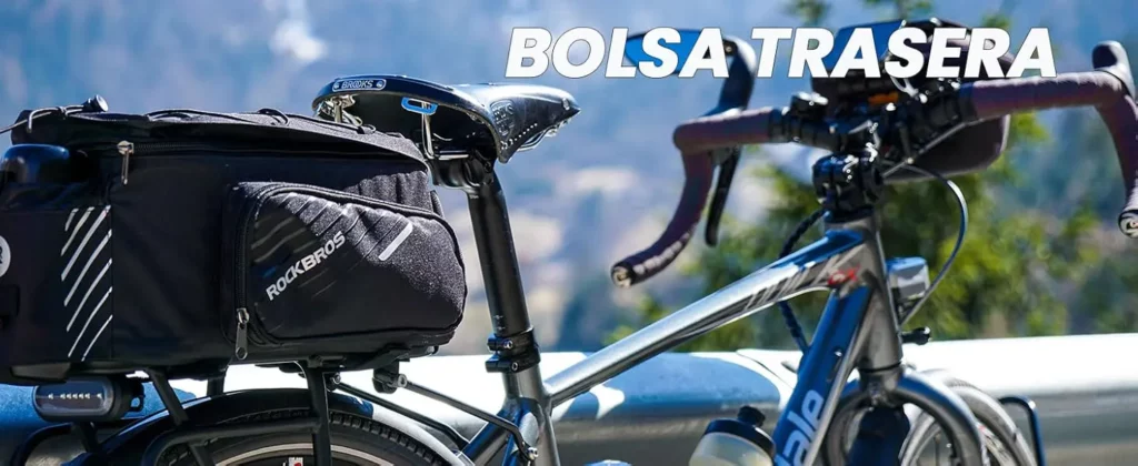 Alforja trasera ROCKBROS negra 9-13L con bolsillos laterales plegables