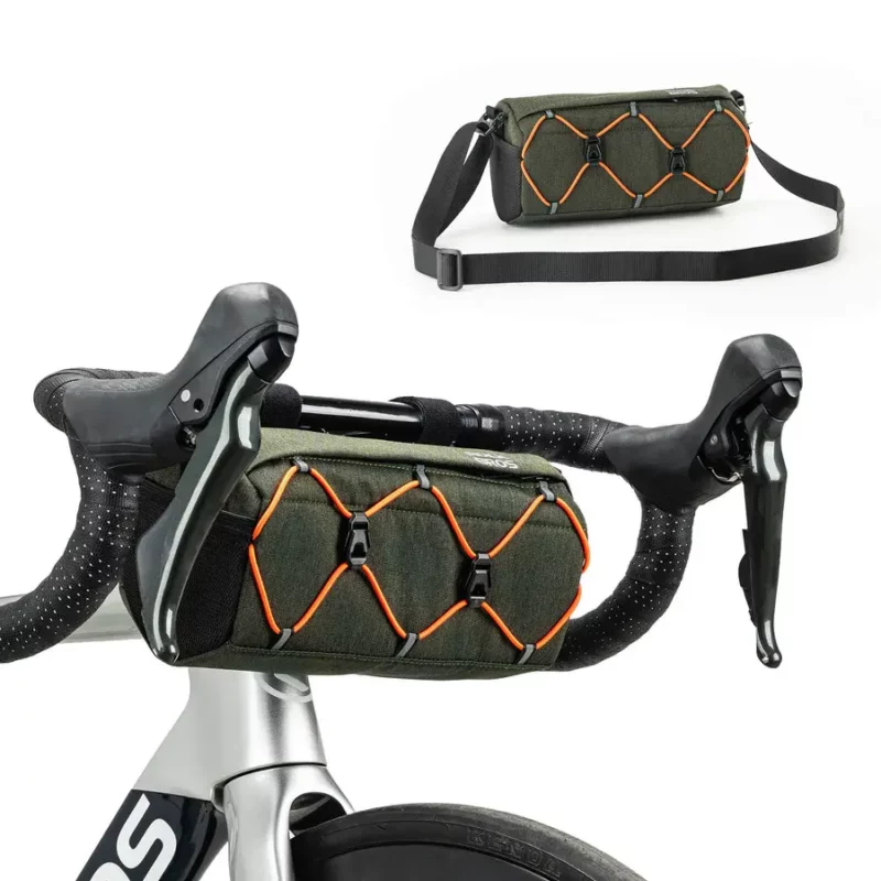 Bolsa para manillar de bicicleta ROCKBROS de 22 L con correa para el hombro